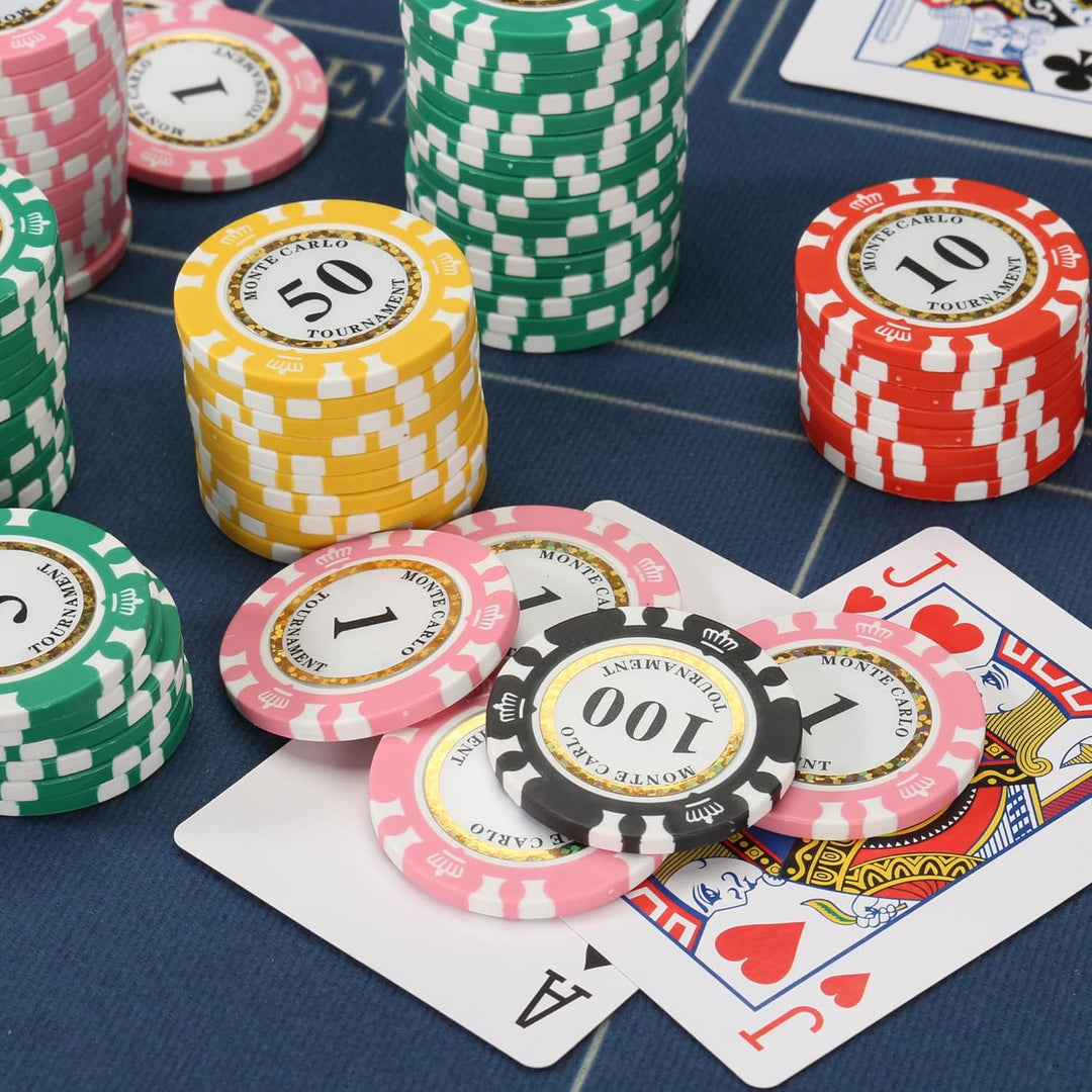 LUOBAO 14 Gramm Clay Premium Poker nummerierte Chips für Texas Holdem, Blackjack 200 Stück, 14 g Ton