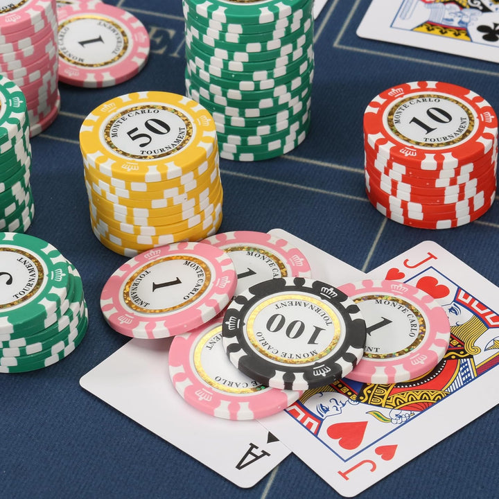 LUOBAO 14 Gramm Clay Premium Poker nummerierte Chips für Texas Holdem, Blackjack 200 Stück, 14 g Ton