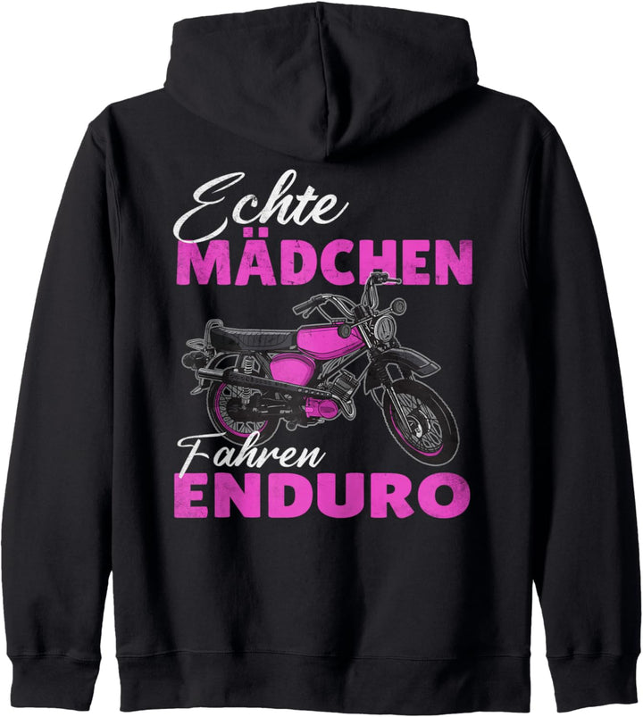 "Echte Mädchen Fahren Enduro" Moped s51 Enduro Kapuzenjacke