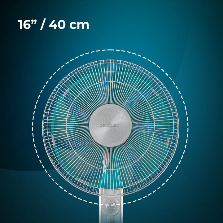 Cecotec Standventilator EnergySilence 610 Max Flow 70 W, 16 Zoll Durchmesser, 4 Geschwindigkeiten, 2