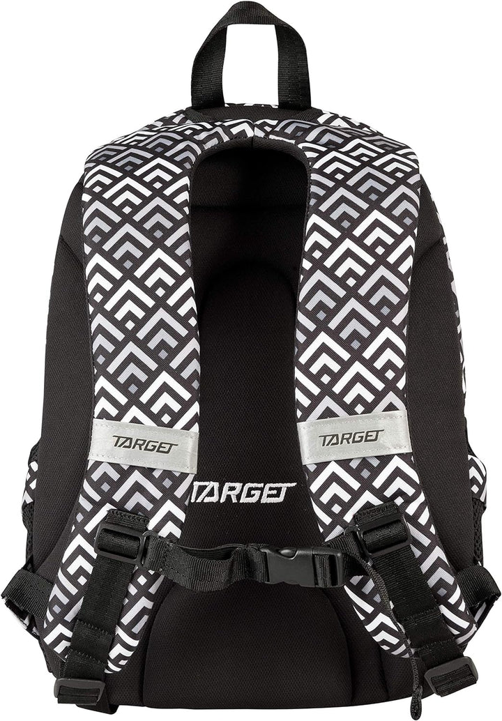TARGET BACKPACK 3 ZIP DUEL GREY PYRAMIDS 26297