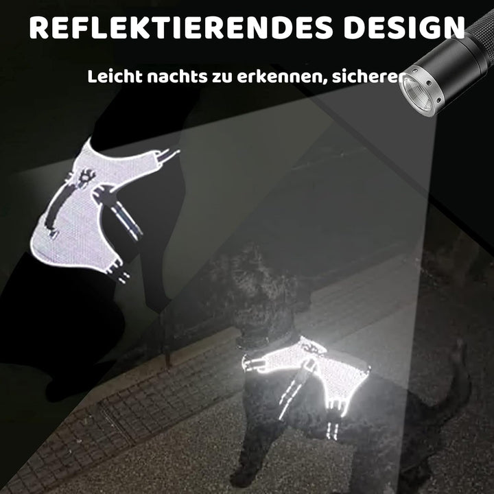 BELPRO Mehrzweck-Hundegeschirr, ausbruchsicher, kein Ziehen, reflektierend, verstellbare Weste mit s