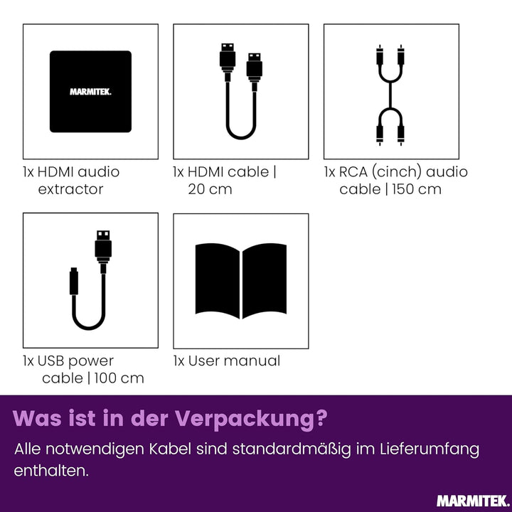 HDMI Extractor CEC - Marmitek CEC130 - Leite das Audio Signal vom Fernseher zum Verstärker ohne ARC