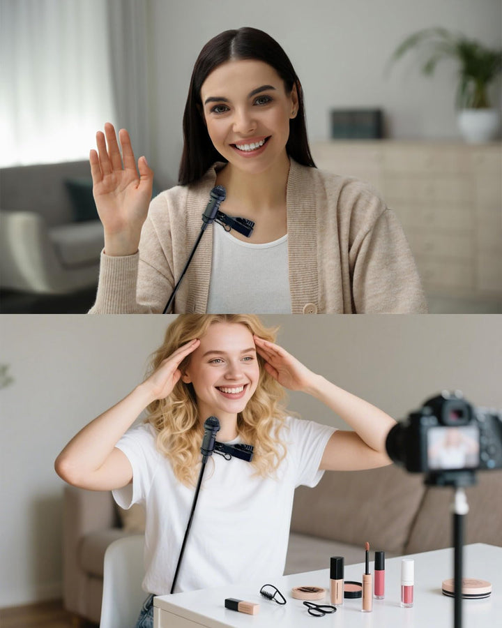 2 Stück Wired Lavalier Mikrofons für DJI Mic 1/2 für Rode Wireless GO II 2, 3,5-mm-TRS-Kondensato mi