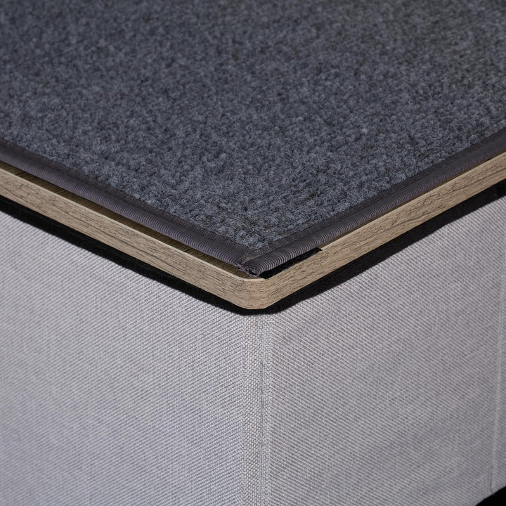 Relaxdays Hundetreppe 3 Stufen, mit Höhle & Stauraum, Hunde & Katzen, HBT: 41,5 x 72 x 33 cm, Faltba