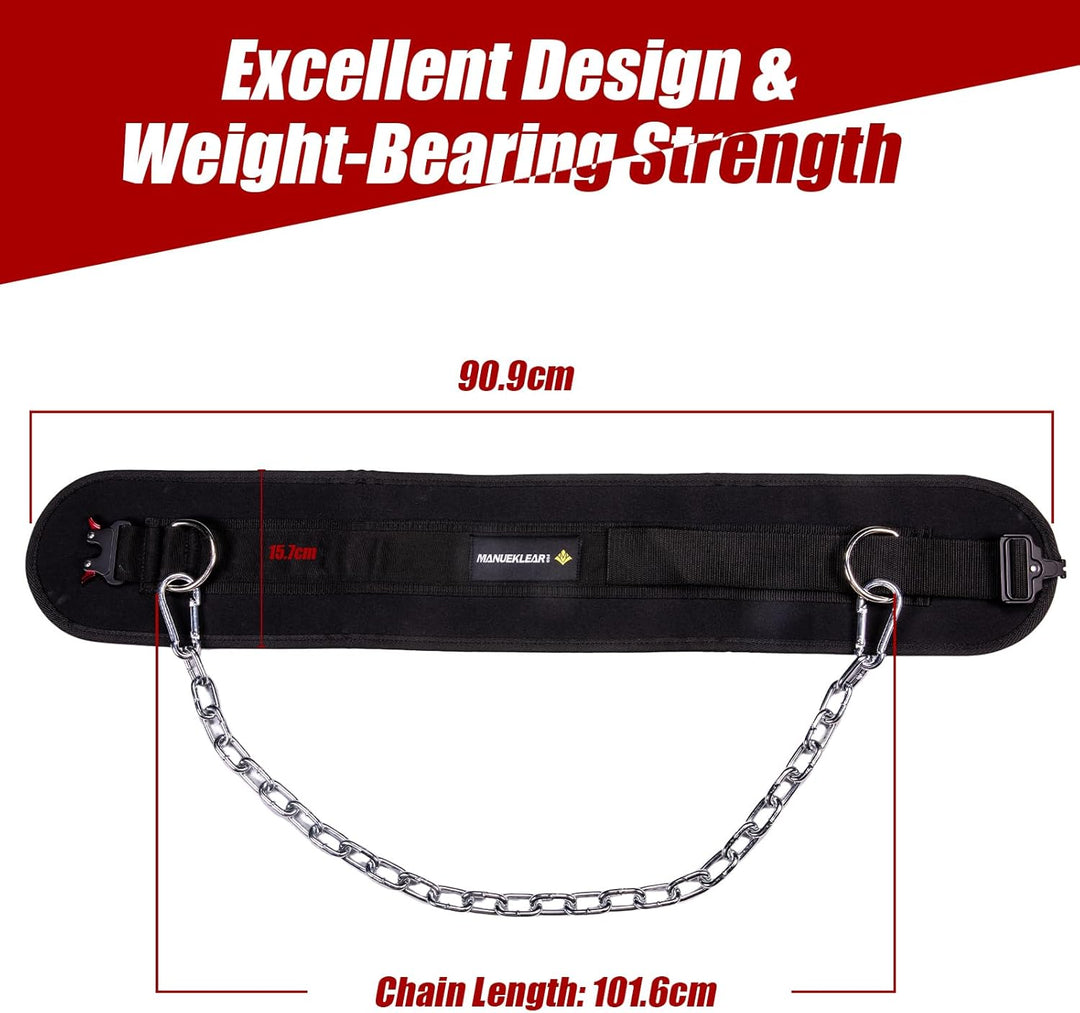 MANUEKLEAR Dip-Gürtel, Gewichtsgürtel, Fitness-Gürtel für Männer und Frauen, robuster Dip-Powerlifti
