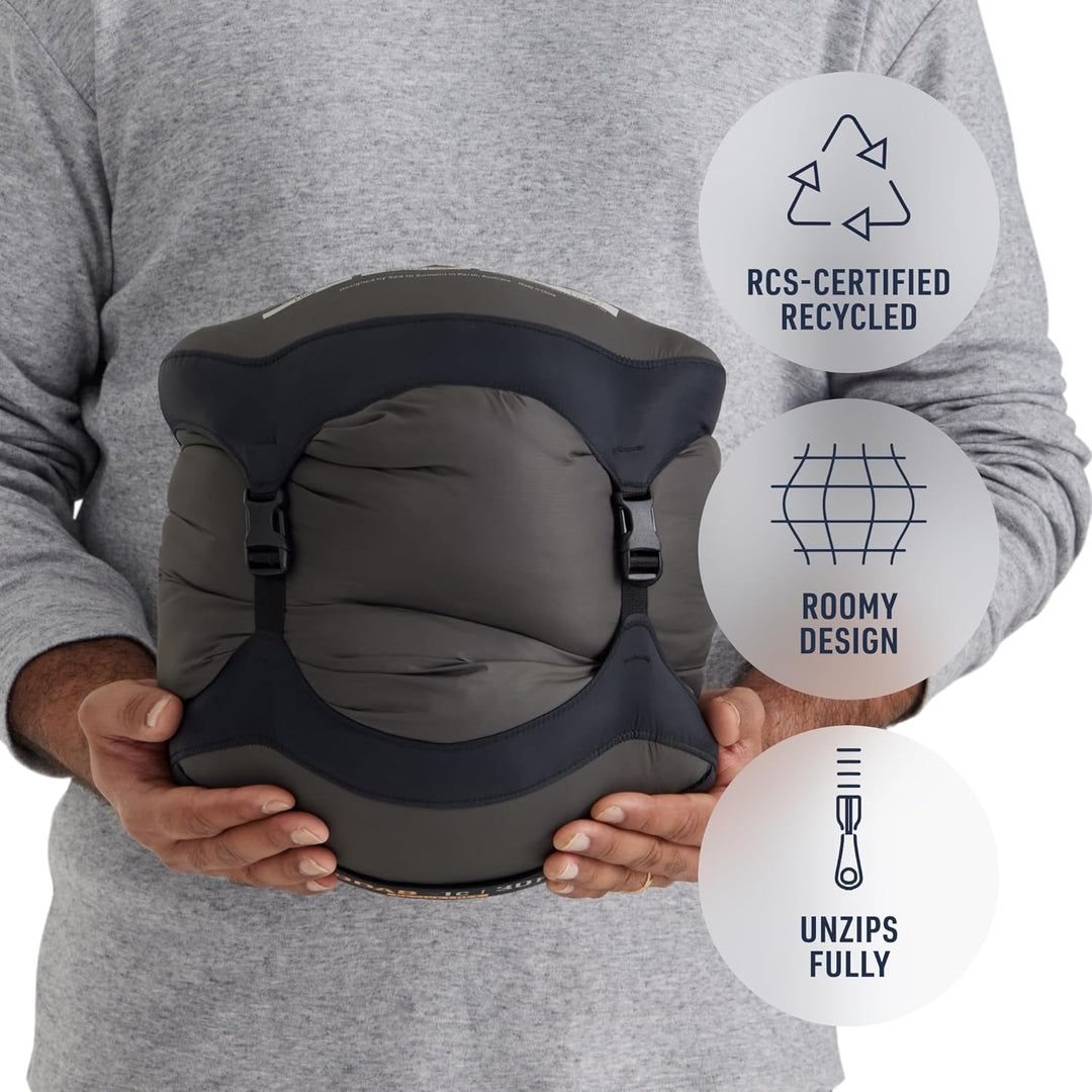 SEA TO SUMMIT - Boab Schlafsack aus Kunstfaser (–1 °C) - Rechteckig - Durchgehender Reissverschluss