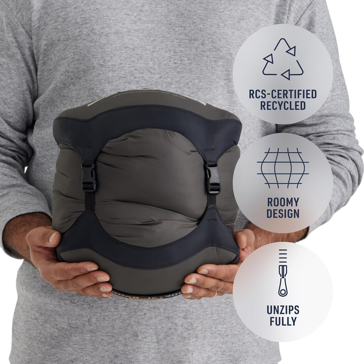 SEA TO SUMMIT - Boab Schlafsack aus Kunstfaser (–1 °C) - Rechteckig - Durchgehender Reissverschluss