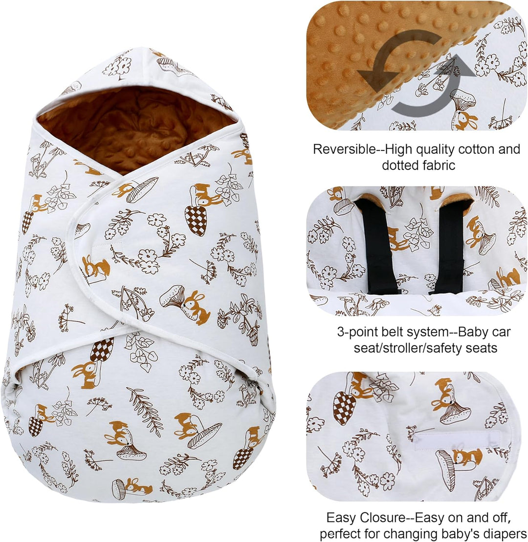 Einschlagdecke Babyschale für Buggy Universal Fusssack Babydecke Baumwolle Baby Pucksack für Kinderw