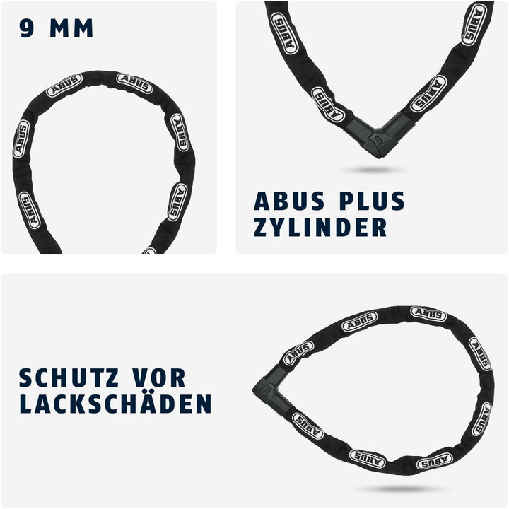ABUS Kettenschloss CityChain 1010 – Fahrradschloss aus gehärtetem Stahl – ABUS-Sicherheitslevel 12 S