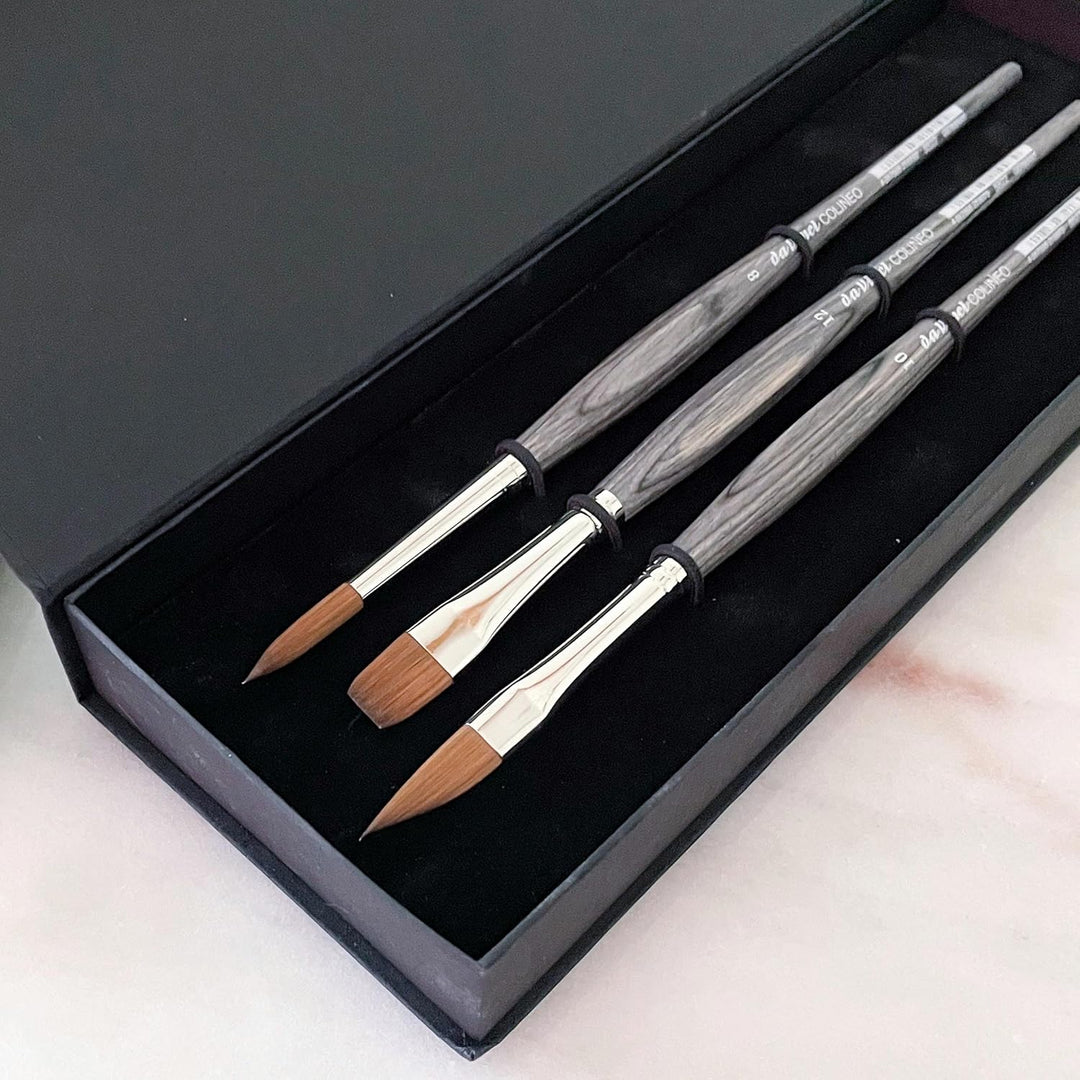 da Vinci Aquarellpinsel Geschenkbox Colineo mit 3 Pinseln, Gr. 8,10,12