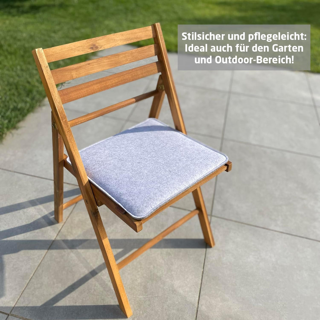 Miqio Design Sitzkissen Rechteckig aus Filz mit Antirutschnoppen | Nachhaltig aus recycelten PET Fla