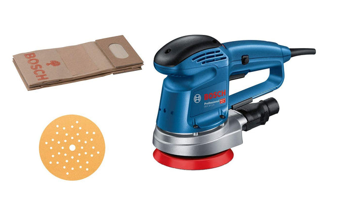 Bosch Professional Exzenterschleifer GEX 34-125 (inkl. Schleifteller-⌀ 125mm, Schleifblatt C470 für