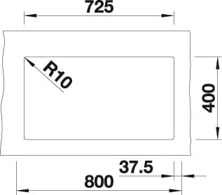 BLANCO SUBLINE 350/350-U | SILGRANIT weiss | Einbauart: Unterbau | ohne Ablauffernbedienung | 80er U