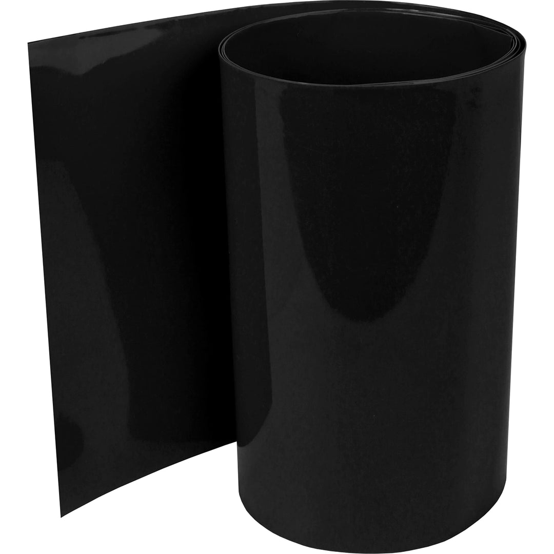 ISOLATECH PVC Schrumpfschlauch Meterware schwarz ohne Kleber Flachmass 150mm (Ø95,5mm) 10 Meter Schr