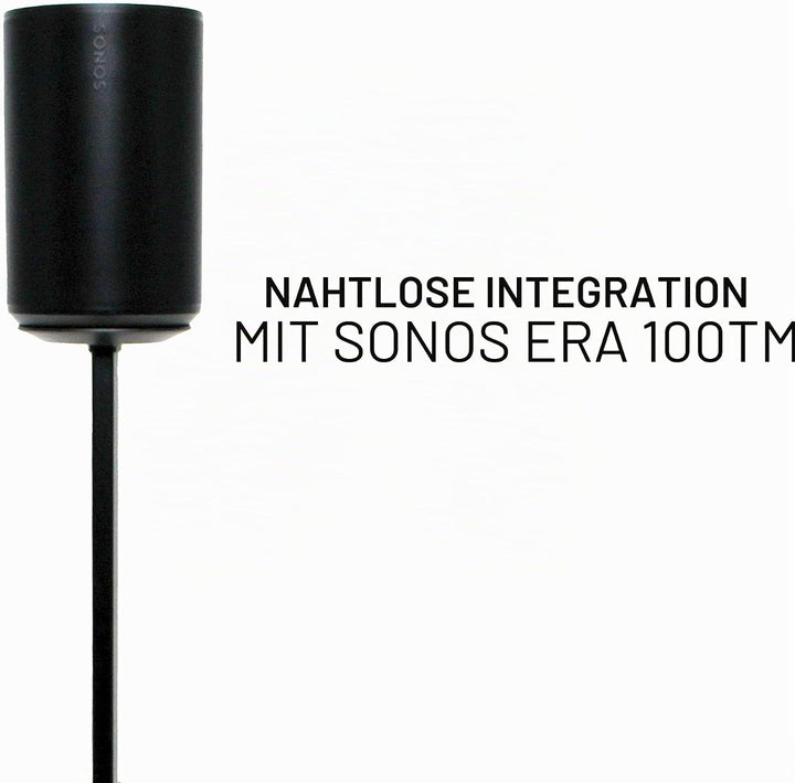 Sanus Höhenverstellbarer Lautsprecherständer für Sonos Era 100™ Schwarz, Schwarz