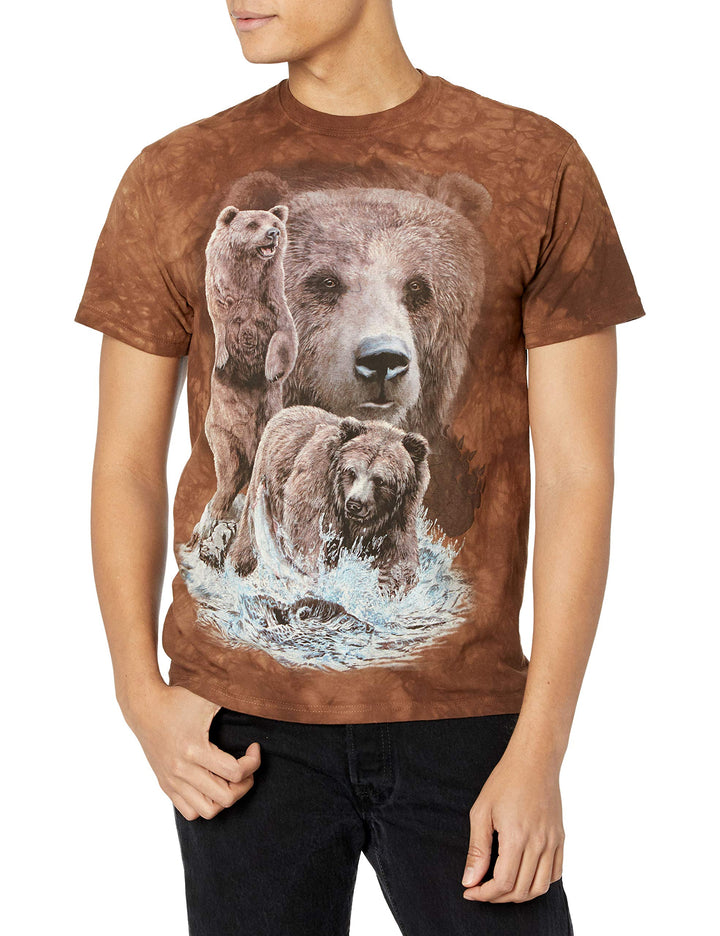 The Mountain Herren Sea Trtl Collage Adult, Blue, Small T-Shirt, Braun