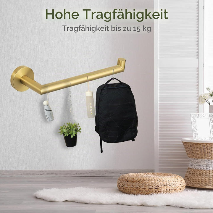 Mooche 304 Edelstahl Handtuchhalter Wand mit verdeckten Schrauben, 25cm Badetuchstange mit Bohren, G