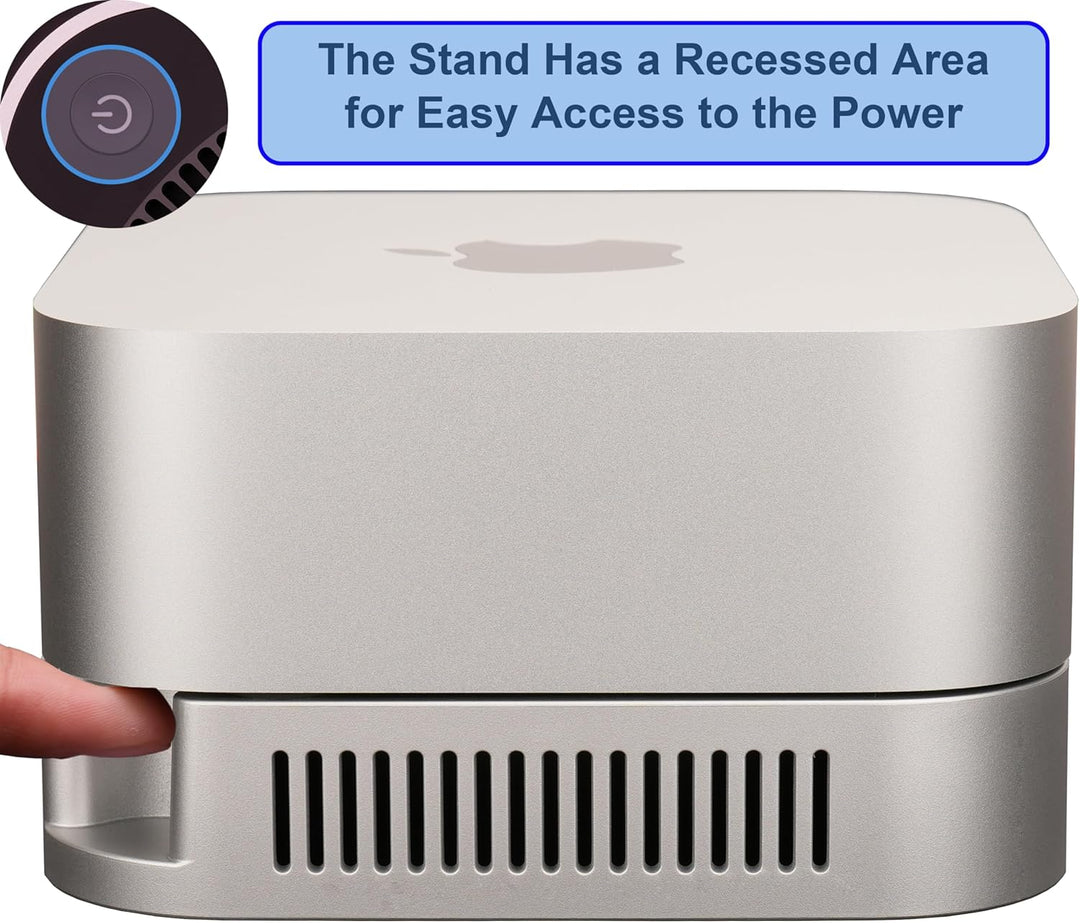 Mac mini M4 Stand, Silber Halterung für Mac mini M4/M4 Pro 2024-2026 Belüftung Wärmeableitung Kühlun