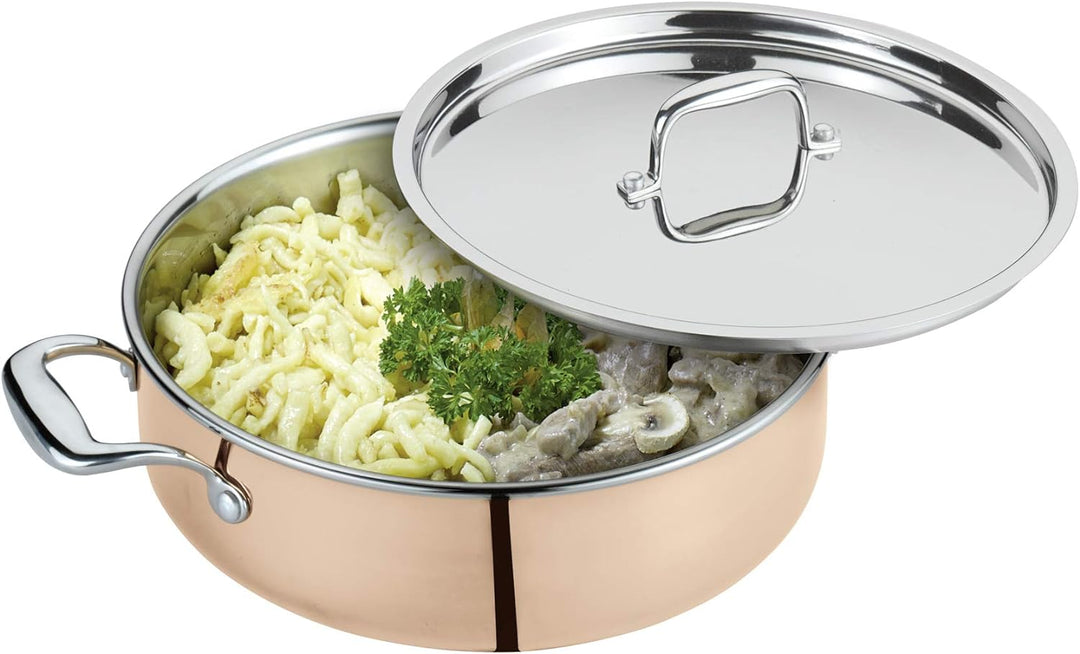 Spring Culinox Bratentopf Kupfer 24 cm Bratentopf niedrig 24 cm, Bratentopf niedrig 24 cm