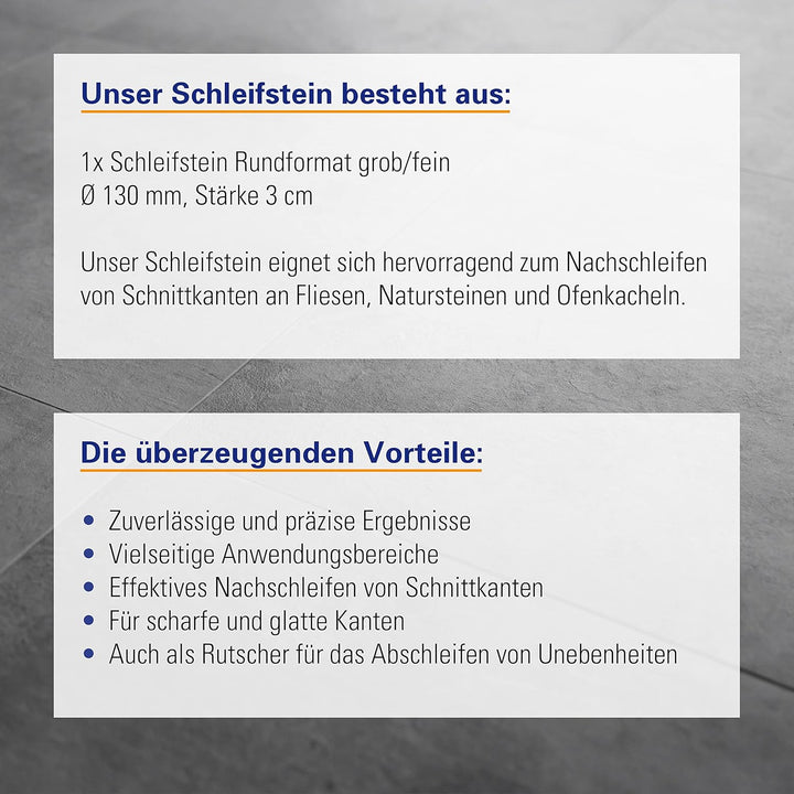 Karl Dahm Schleifstein grob/fein Rundformat I Messerschärfer Stein I Auch bestens um Ihre Werkzeuge