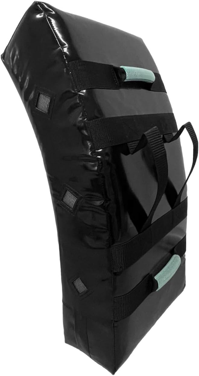 Schlagpolster Pro Gekrümmt - Mit 4 Griffen - 75 x 35 x 18 cm - Kunstleder schwarz