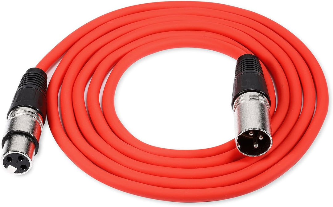 Neewer 6-Pack 1 Meter Audio Kabelkabel, XLR Stecker auf XLR Buchse Mikrofon Farbkabel (grün, blau, l