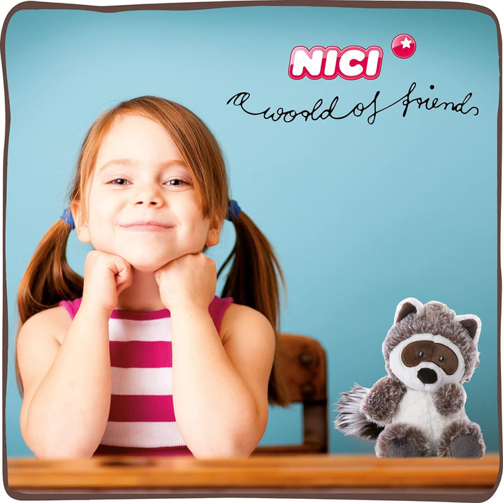NICI Kuscheltier Waschbär Rauly Raccoon 35cm – Waschbär Plüschtier für Mädchen, Jungen & Babys – Fla