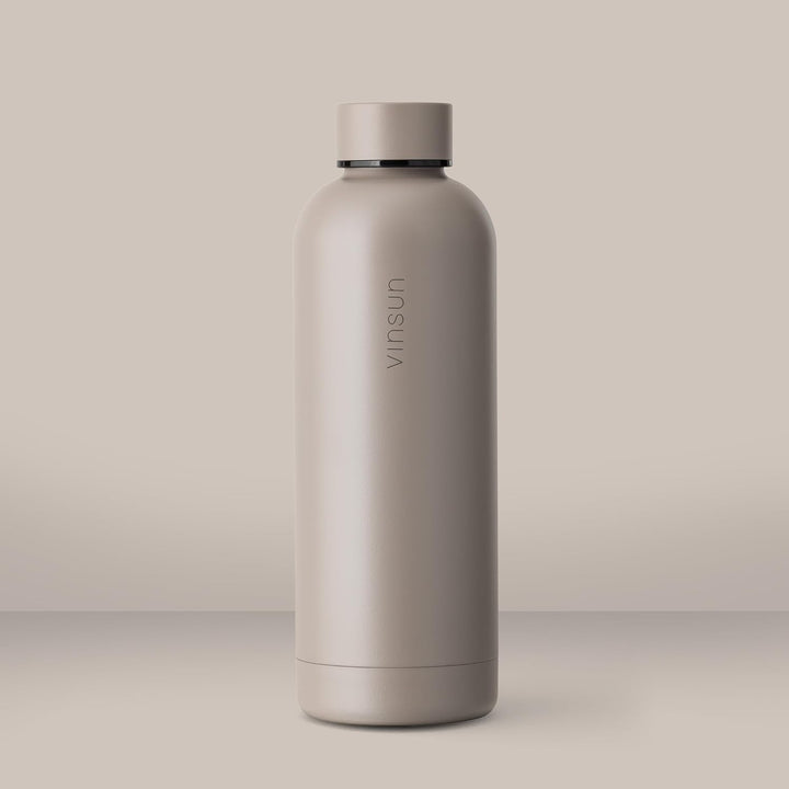 Vinsun Trinkflasche Edelstahl 500ml - auslaufsicher, Kohlensäure geeignet, BPA frei - doppelwandig i