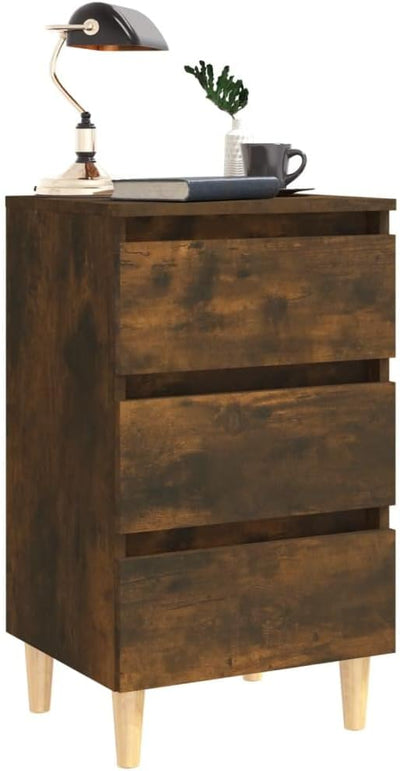 FIRBNUS Bedside Table Nachtkonsole Beistelltisch mit Stauraum Night Stand Nachttisch mit Massivholz-