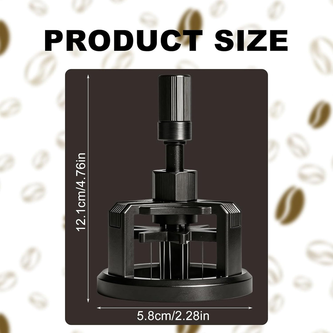 Espresso Nadel, WDT Tools 58mm Espresso-Verteilungswerkzeug mit 10 Nadeln für Barista, Einstellbare