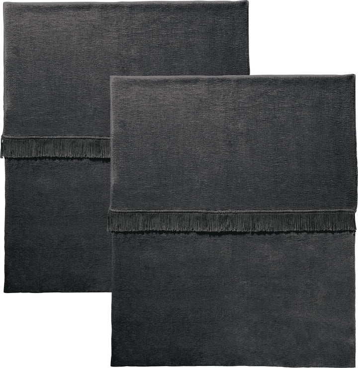 Erwin Müller Plaid, Wolldecke, Wohndecke im 2er-Pack, anthrazit Grösse 100x150 cm - anschmiegsam, te
