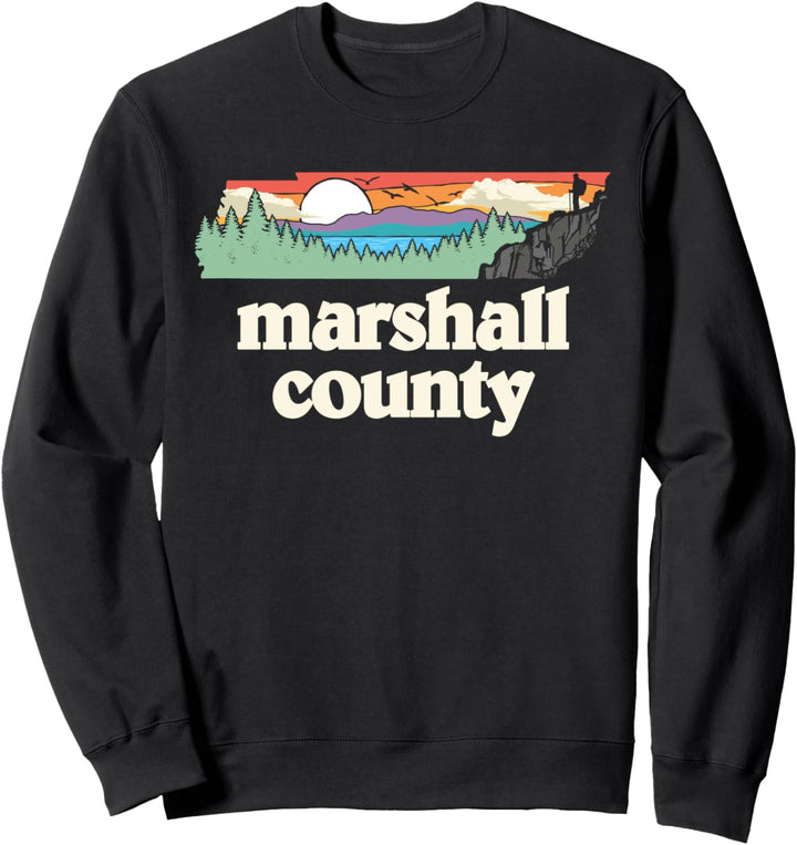 Marshall County Tennessee Outdoors Retro Nature Graphic Sweatshirt
