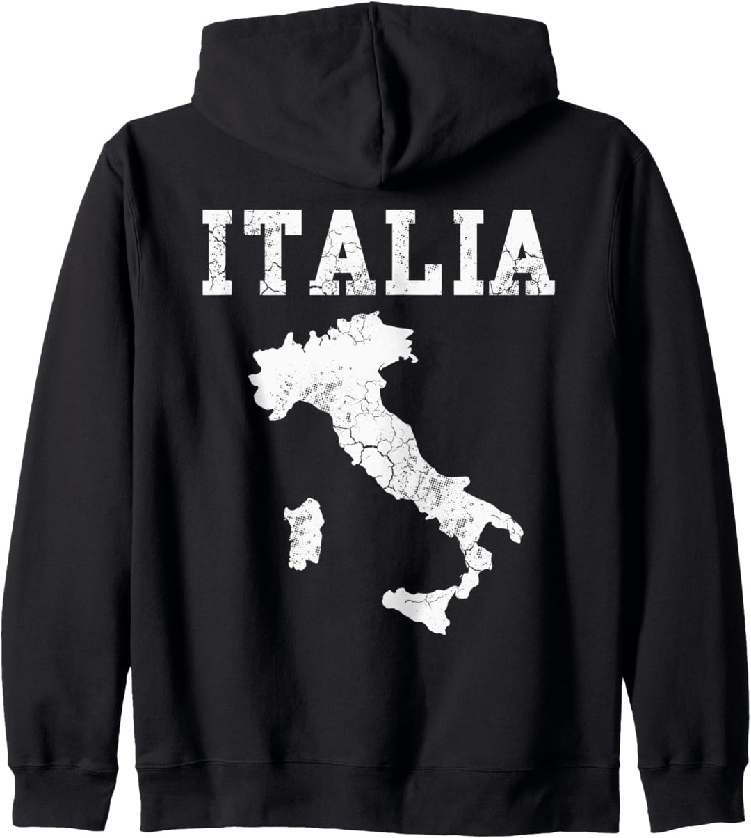 Italia Map Italy Italian Vintage Distressed Kapuzenjacke