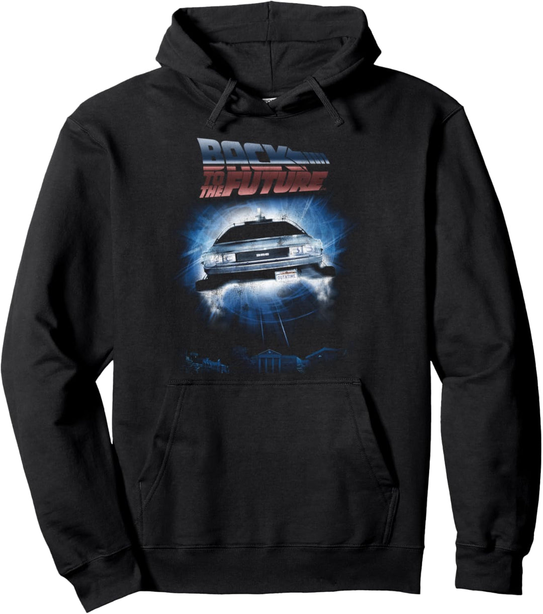 Back To the Future Hovering DeLorean Pullover Hoodie