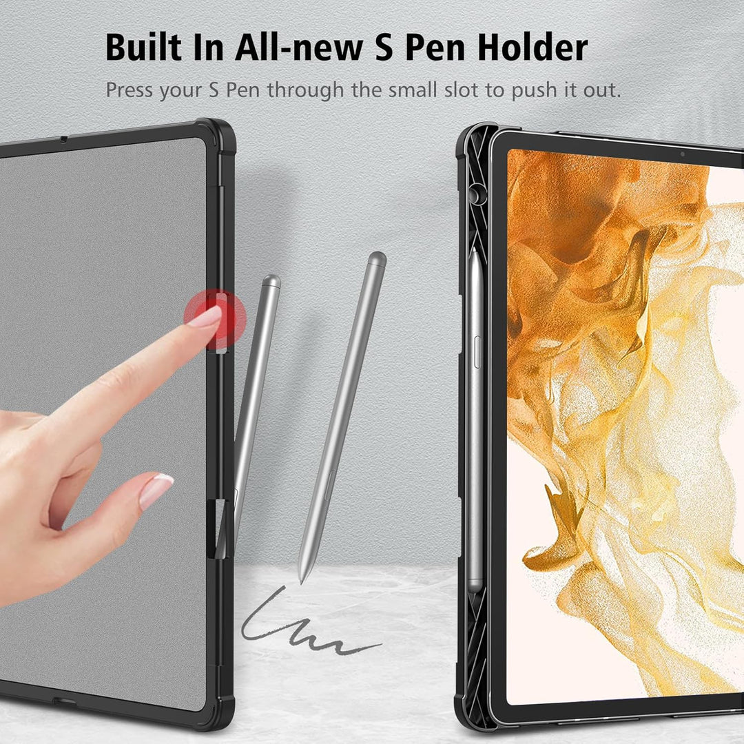Fintie Hülle für Samsung Galaxy Tab S8 Plus 2022/S7 FE 2021/S7 Plus 2020 12.4 Zoll, Multi-Winkel Bet
