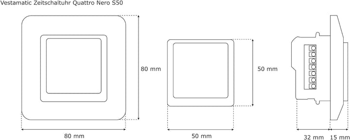 Vestamatic Rollladen Zeitschaltuhr Quattro Nero S50