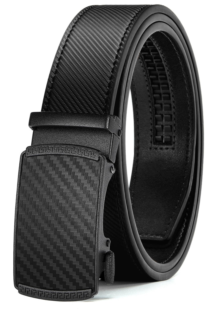 CHAOREN Gürtel Herren, Automatik Ledergürtel Herren 35mm ohne Löcher Taille 100-110cm (Gesamtlänge 1