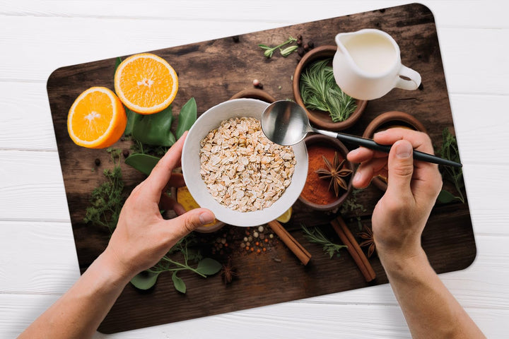 KitchenYeah© Platzsets Abwaschbar 6-Teilig 45x30 cm Tischsets Platzdeckchen rutschfeste Platzset Unt