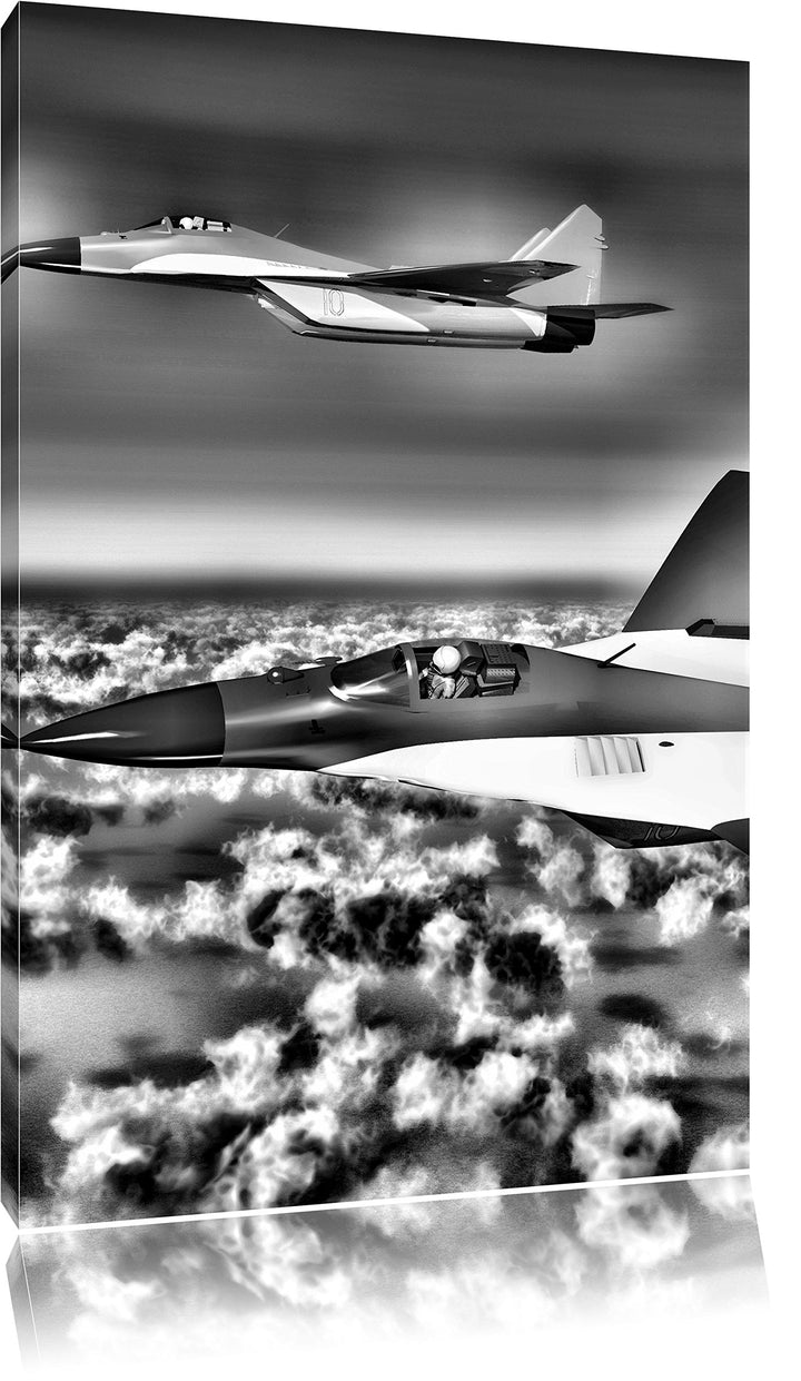 Pixxprint Kampfjets 100x70cm Leinwandbild Wandbild Kunstdruck, 100x70