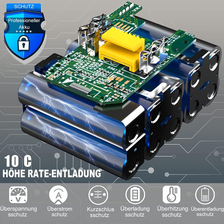 VANTTECH 2X BL1850 18V 5.0Ah für Makita Akku 18V Ersatzakku +DC18RC Fast ladegerät Fits für Makita a