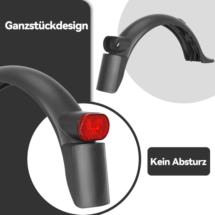 Satgoo E Scooter Schutzblech Hinten für Xiaomi Scooter, Metallhalterung, Integriertes Nummernschild