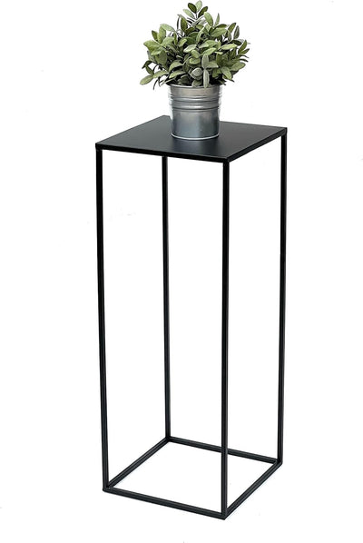 DanDiBo Blumenhocker Metall Schwarz Eckig 70-50 cm Blumenständer Beistelltisch 96315 Blumensäule Mod