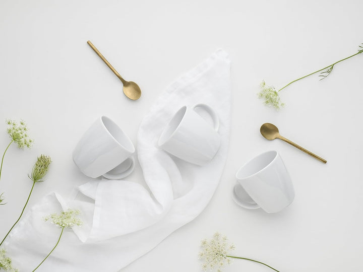 CreaTable 12328, Serie Victoria weiss, Geschirrset Kaffeebecher 30cl 6 teilig Kaffeebecher 6 teilig,