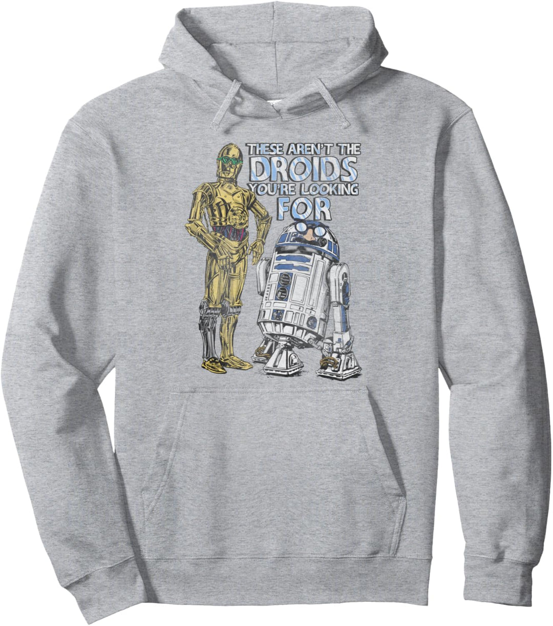 Star Wars C-3PO & R2-D2 Disguised Text Poster Pullover Hoodie