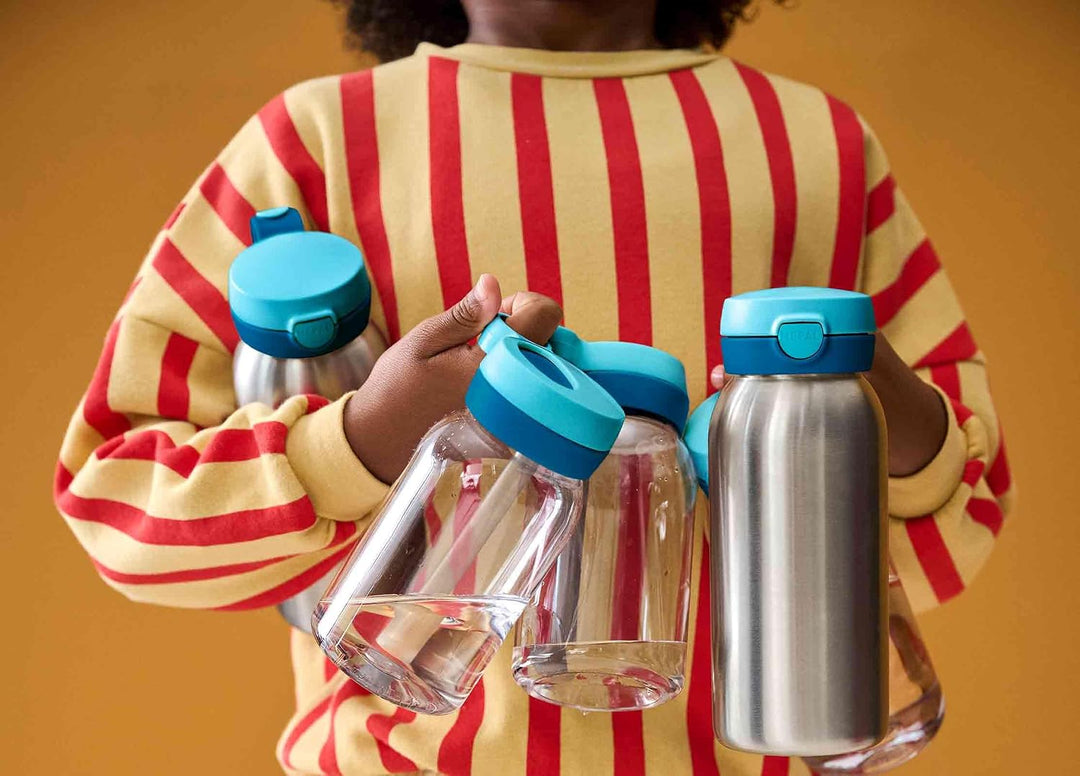 Mepal - Edelstahl-Pausenset Campus - Set für Kinder mit Trinkflasche mit Klappdeckel &amp; Lunch Box - L