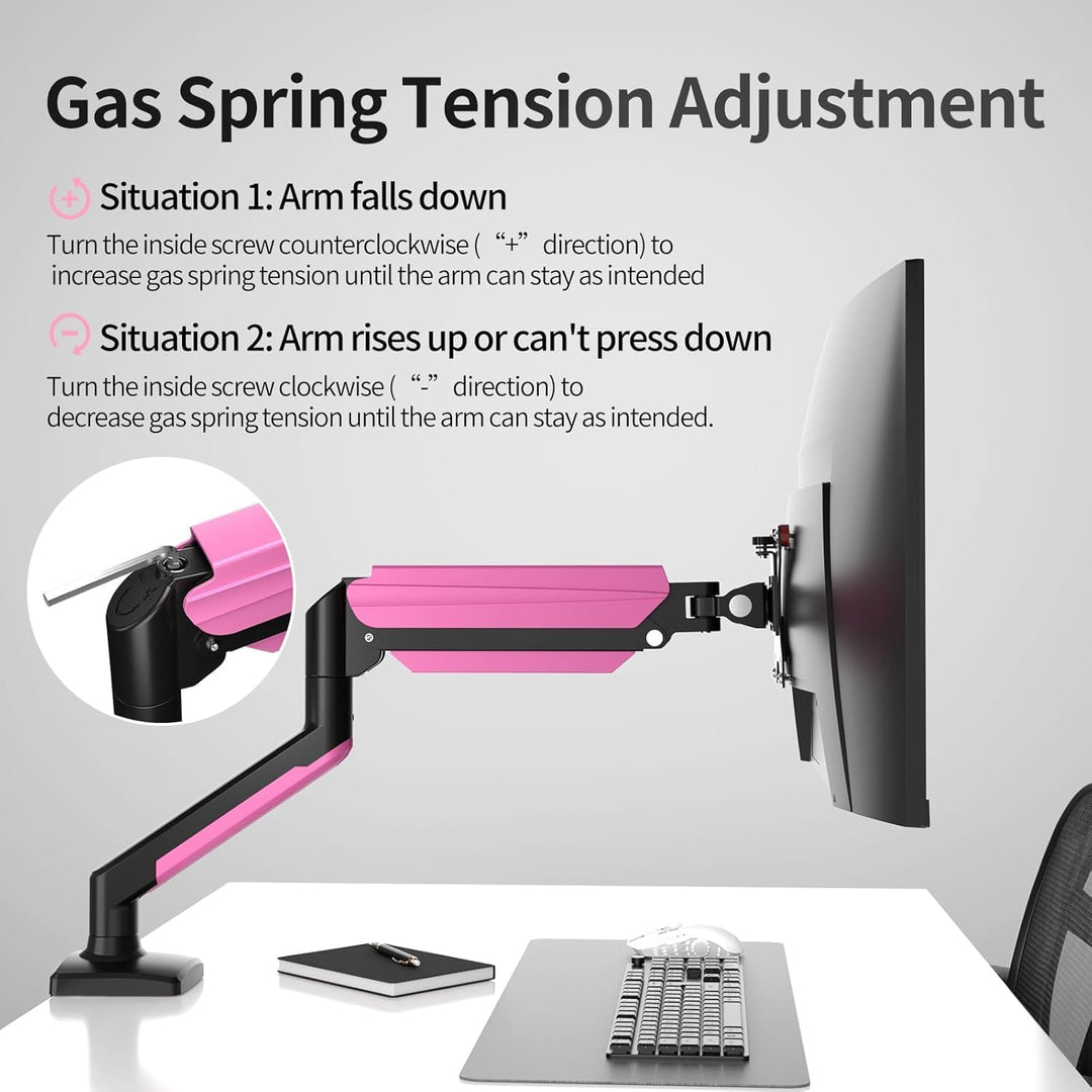 suptek Monitor Halterung für 13-32 Zoll LED LCD Bildschirm bis zu 9 kg, Monitor Arm mit Gasfeder, 36