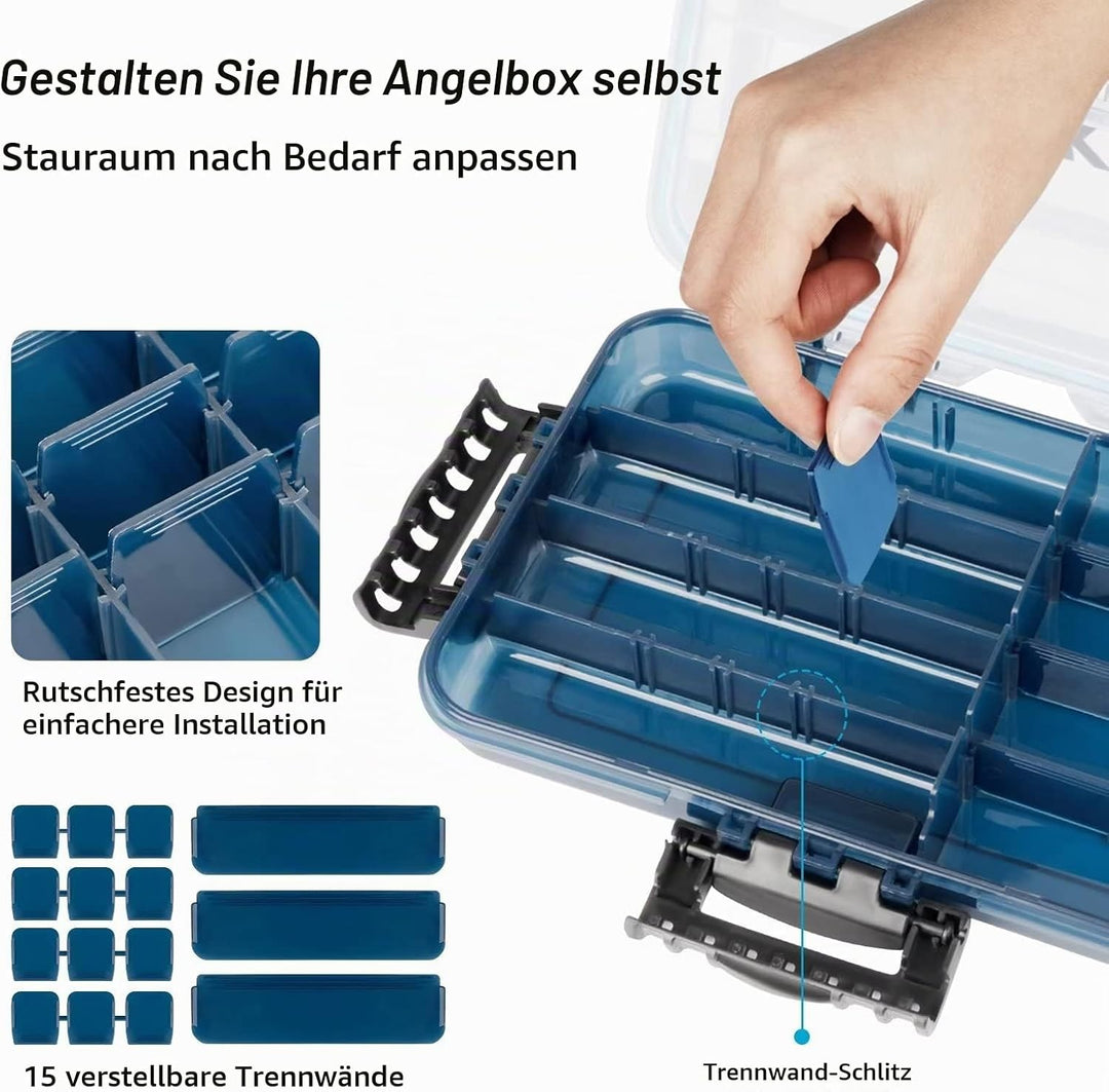 THKFISH Angelbox 3600 Köderbox 3700 Angeln Tackle Box Angelkoffer 2 Stück Wasserdicht sich hin- und