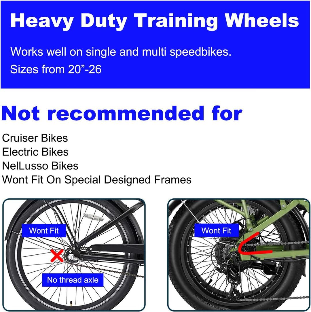 MOSHAY Roll Over Bild zu Zoom in Fahrrad Training Räder passt 16 18 20 22 24 Zoll Kinder variable Fa