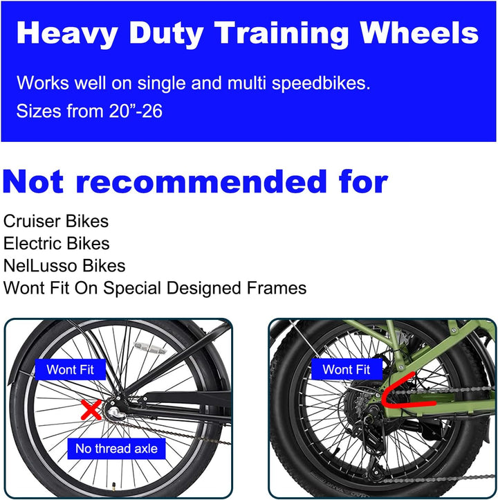 MOSHAY Roll Over Bild zu Zoom in Fahrrad Training Räder passt 16 18 20 22 24 Zoll Kinder variable Fa